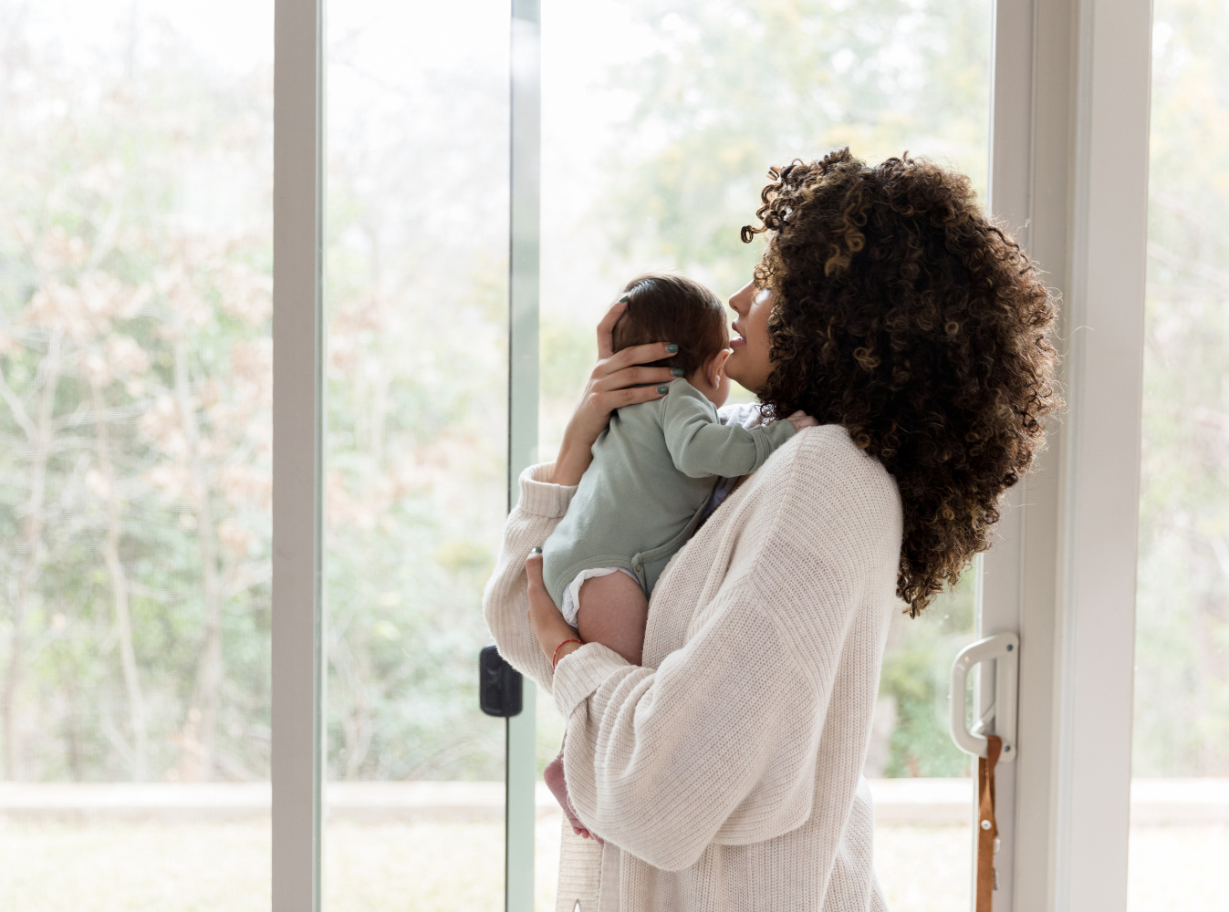 woman holding a newborn